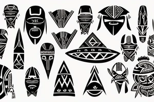 Tribal designs from Yoruba Nigeria tattoo idea