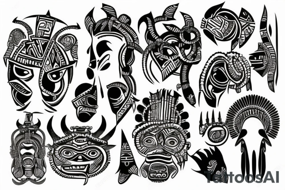 Tribal designs from Yoruba Nigeria tattoo idea