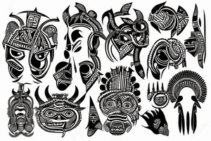 Tribal designs from Yoruba Nigeria tattoo idea