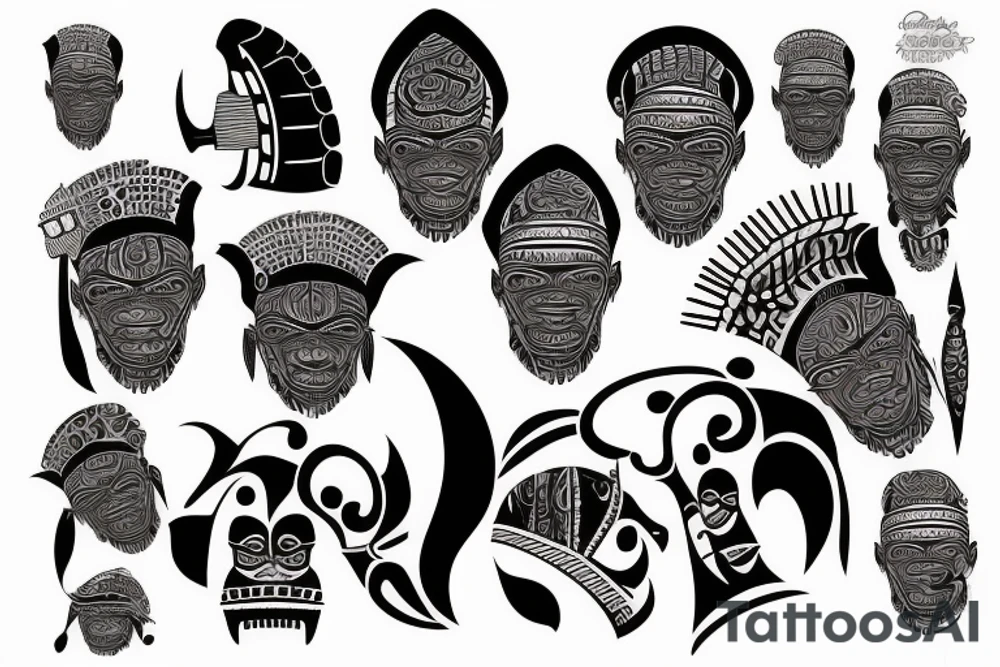 Tribal designs from Yoruba Nigeria tattoo idea