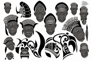 Tribal designs from Yoruba Nigeria tattoo idea