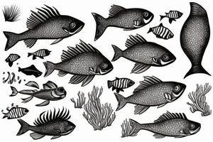 flounder and sea bass tattoo idea