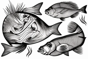 flounder and sea bass tattoo idea