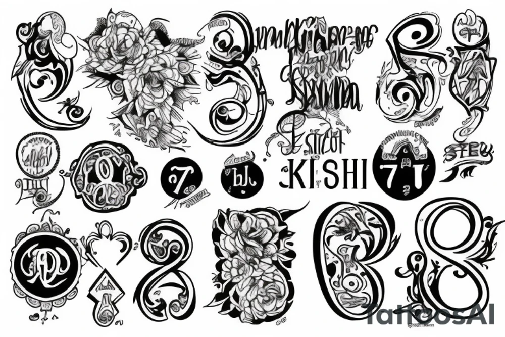 Text "7SI" tattoo idea