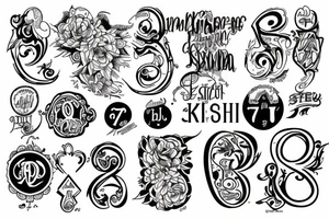 Text "7SI" tattoo idea