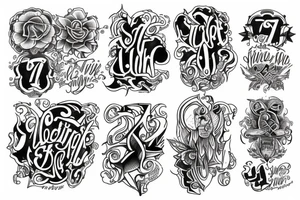 Text "7SI" tattoo idea
