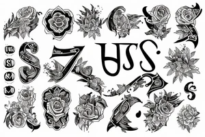 Text "7SI" tattoo idea
