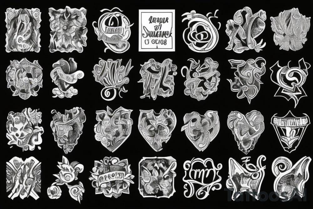 text number 7 tattoo idea