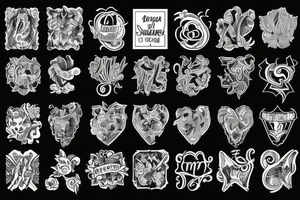 text number 7 tattoo idea