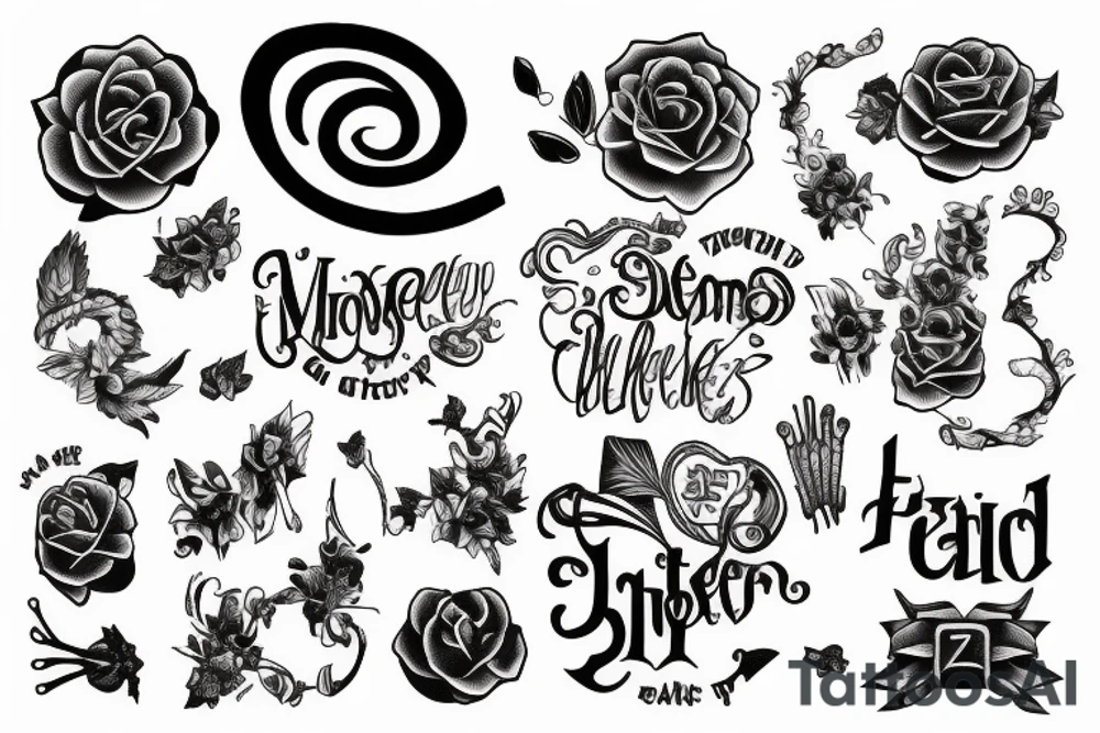 text number 7 tattoo idea
