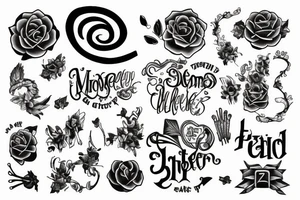 text number 7 tattoo idea