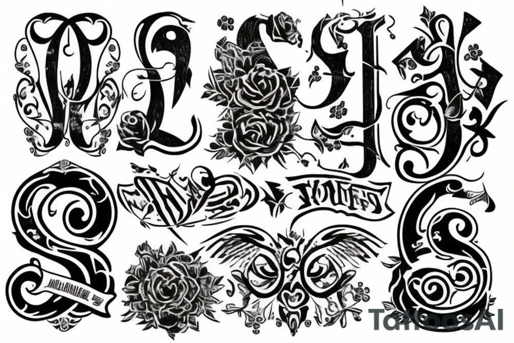 text number 7 tattoo idea