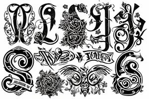 text number 7 tattoo idea