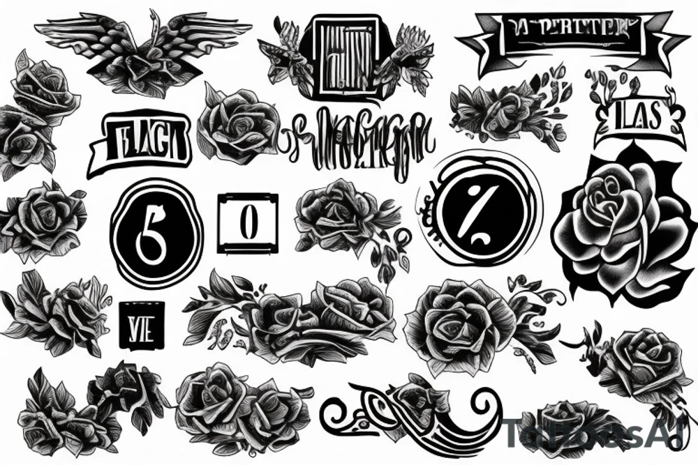text number 7 tattoo idea
