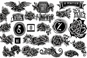 text number 7 tattoo idea