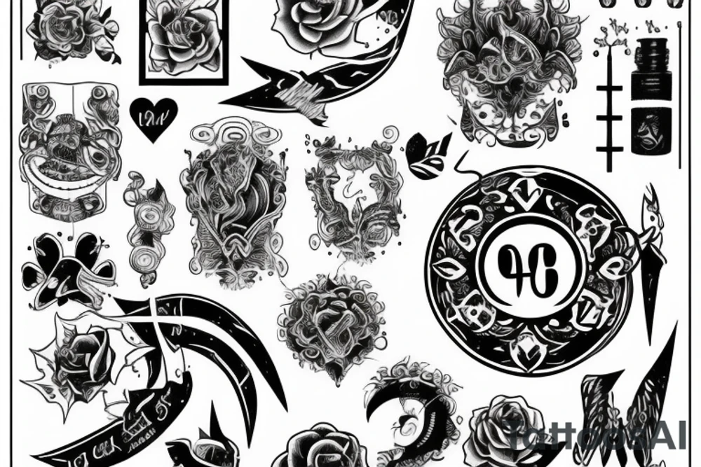 text number 7 tattoo idea