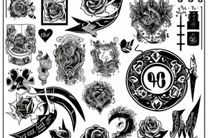 text number 7 tattoo idea