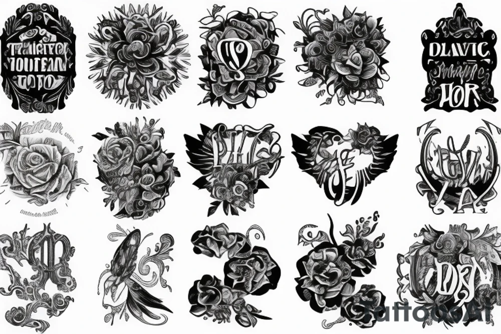 text number 7 tattoo idea