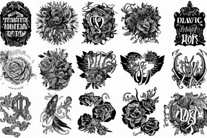 text number 7 tattoo idea