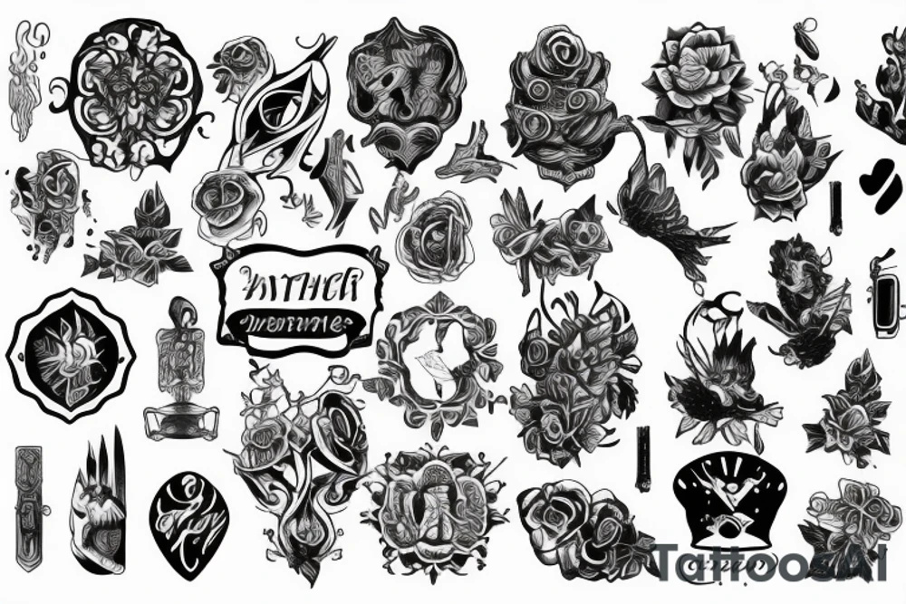 text number 7 tattoo idea
