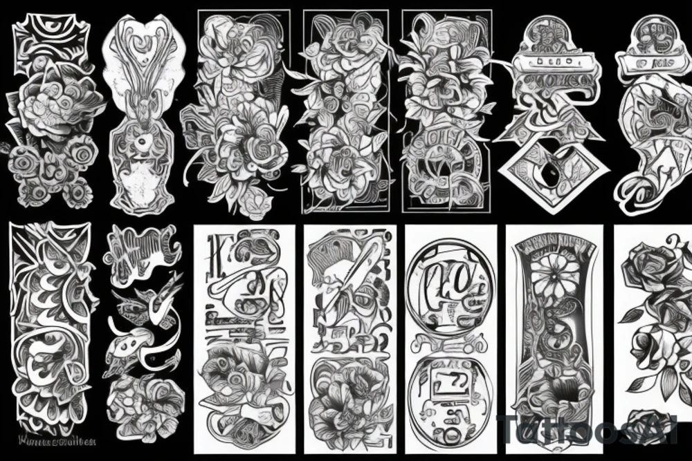 text number 7 tattoo idea