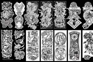 text number 7 tattoo idea