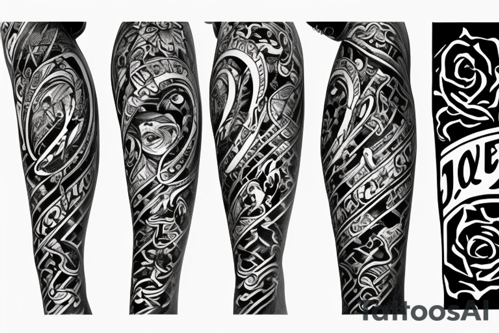 text number 7 tattoo idea