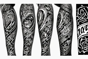 text number 7 tattoo idea
