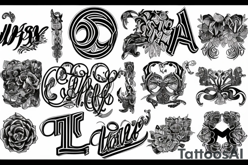 text number 7 tattoo idea