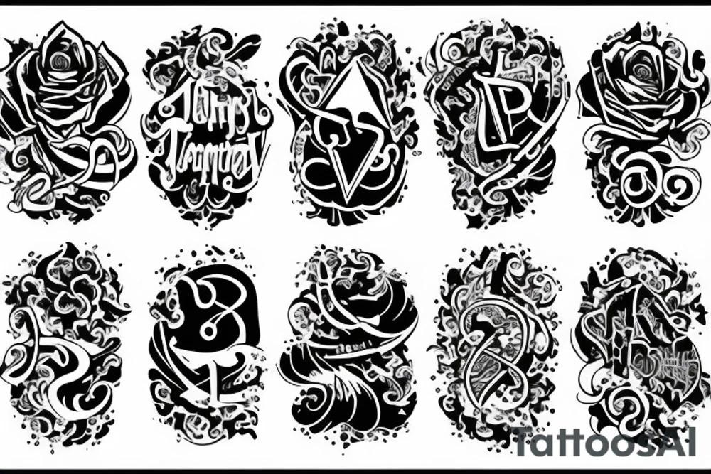 text number 7 tattoo idea