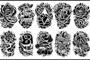 text number 7 tattoo idea