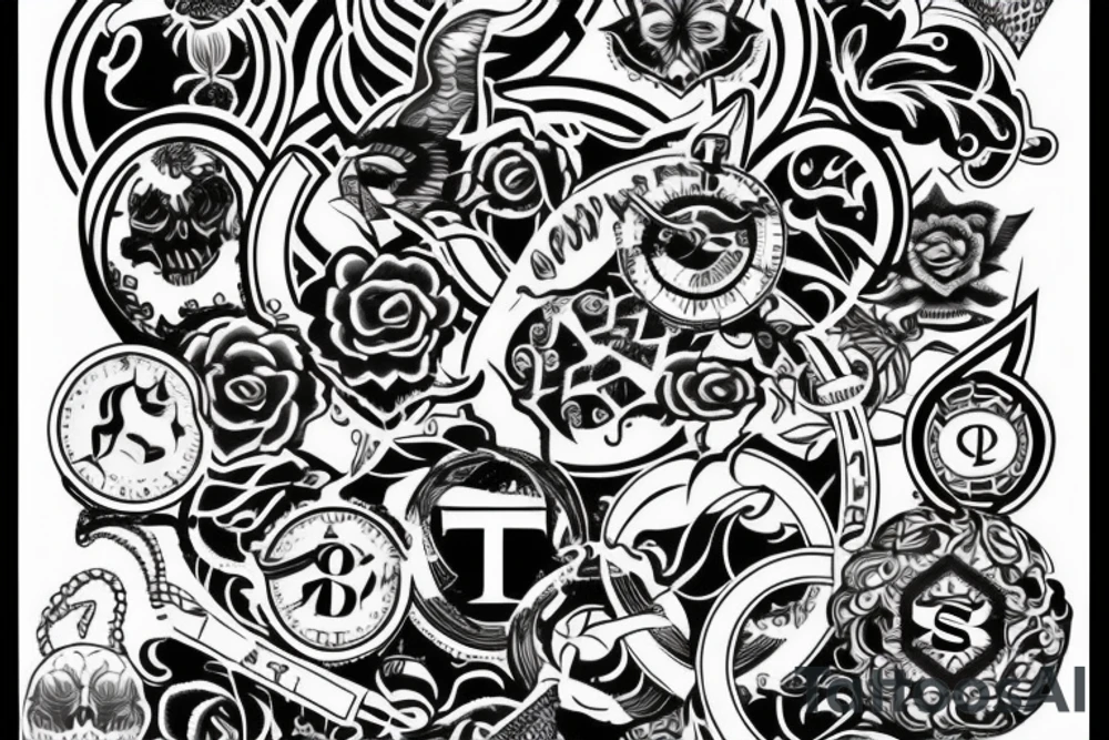 text Letter S tattoo idea