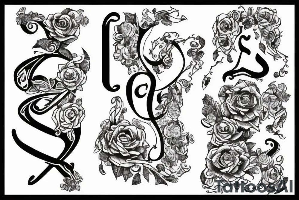 text Letter S tattoo idea
