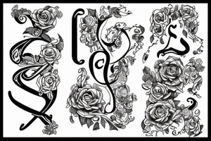 text Letter S tattoo idea