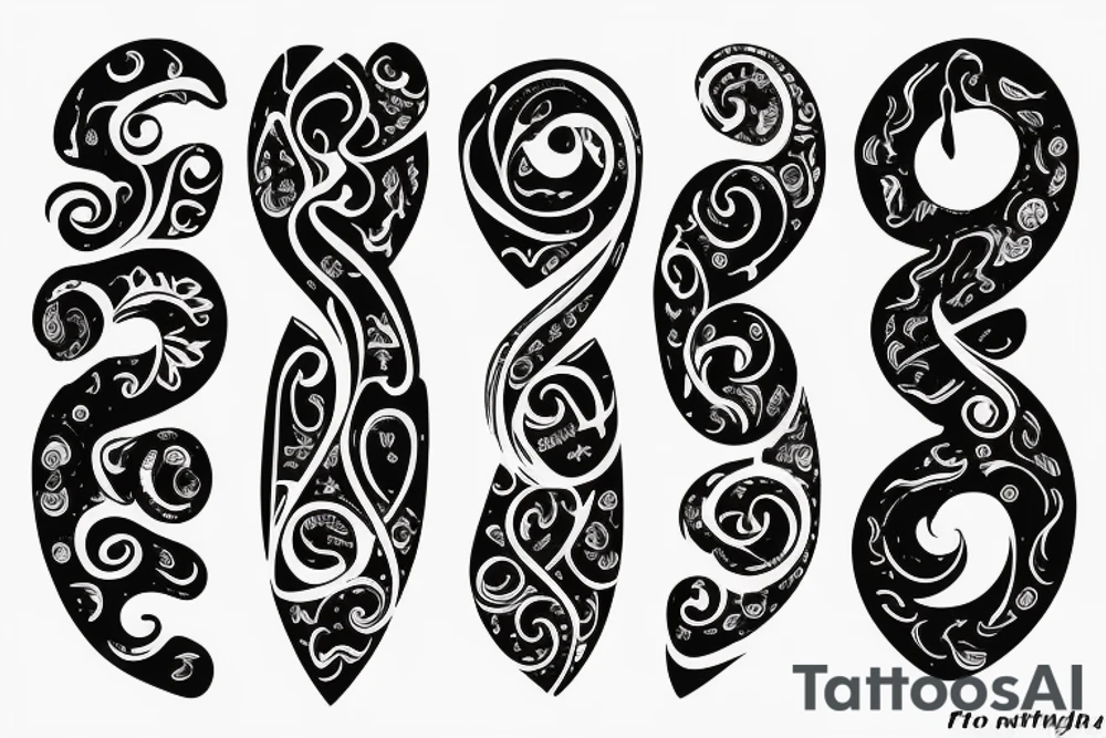 Lettering tattoo style, 7S, white background, black to red gradient, --no skin tattoo idea