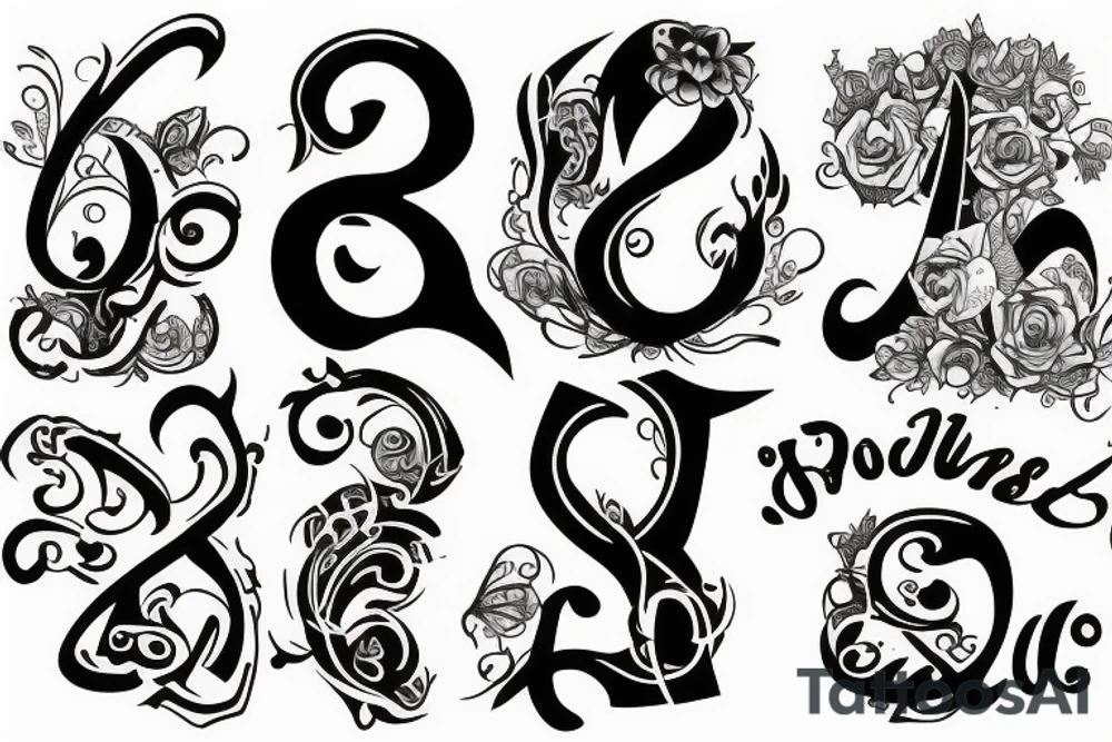 Lettering tattoo style, 7S tattoo idea