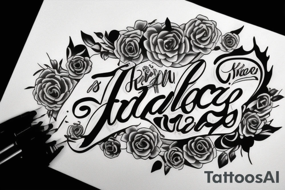 Lettering tattoo style, 7S tattoo idea