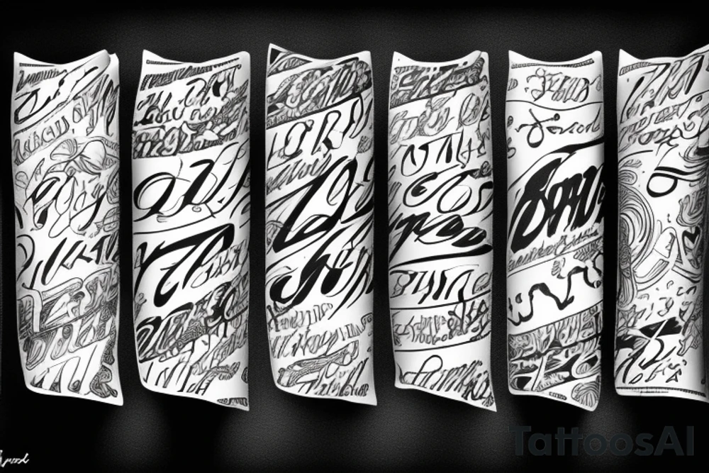 Lettering tattoo style, 7S tattoo idea