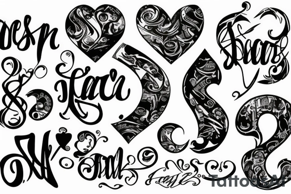 Lettering tattoo style, 7S tattoo idea