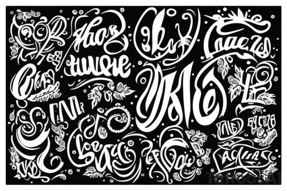 Lettering tattoo style, 7S tattoo idea