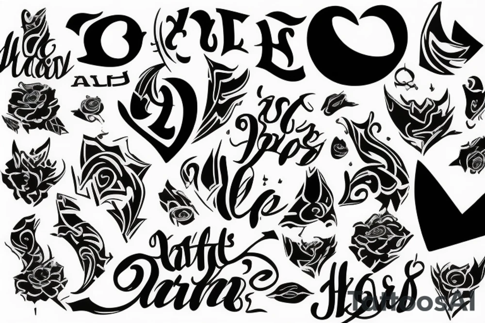 Lettering tattoo style, 7S tattoo idea