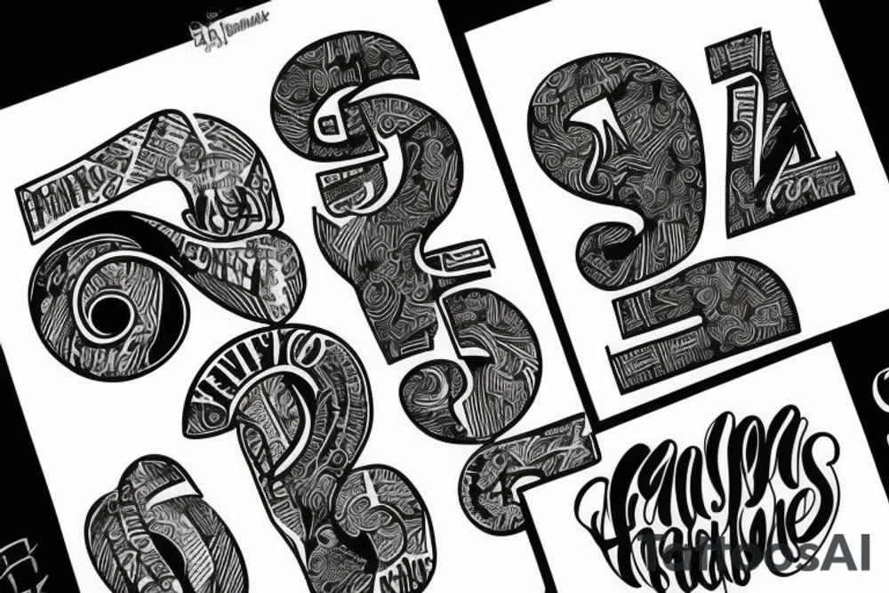 Lettering tattoo style, 7S tattoo idea