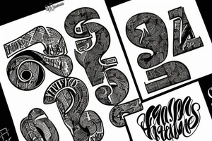 Lettering tattoo style, 7S tattoo idea