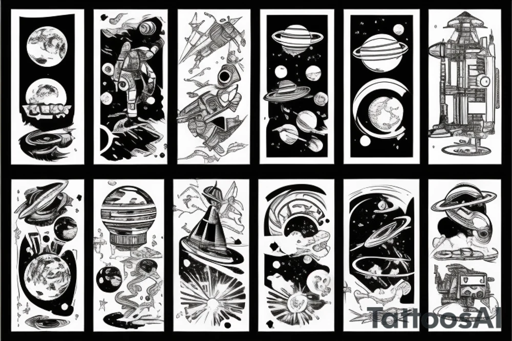 Space exploration tattoo idea