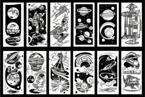 Space exploration tattoo idea