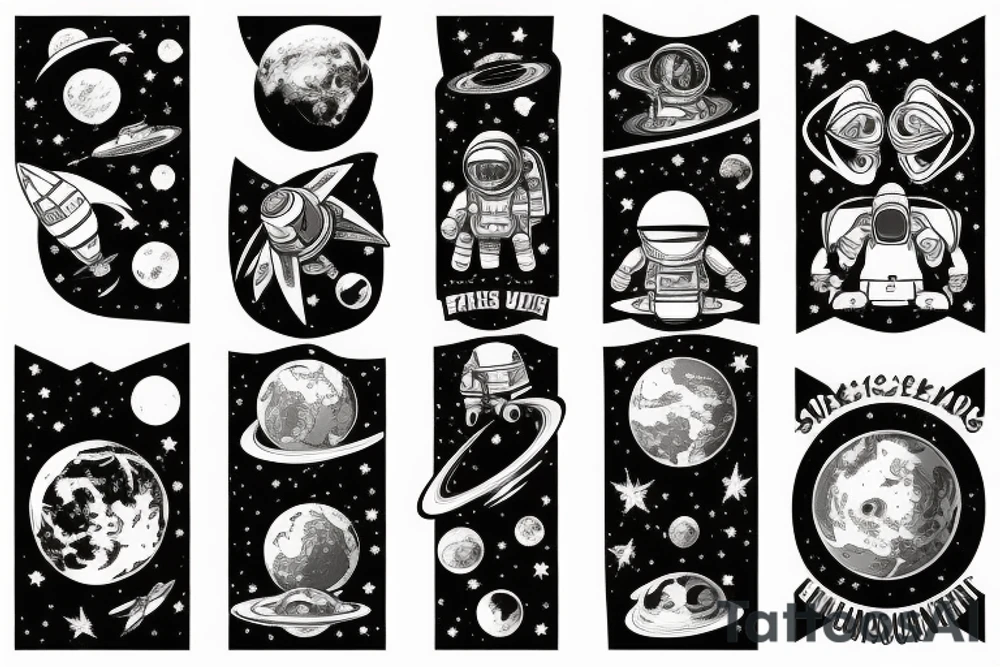 Space exploration tattoo idea