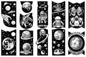 Space exploration tattoo idea