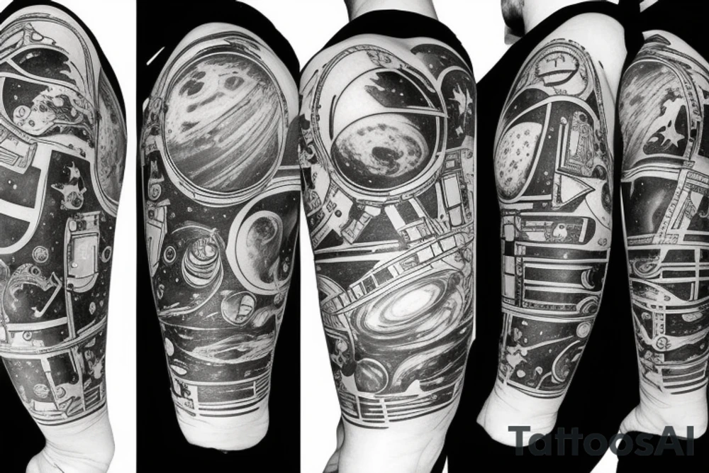 Space exploration tattoo idea