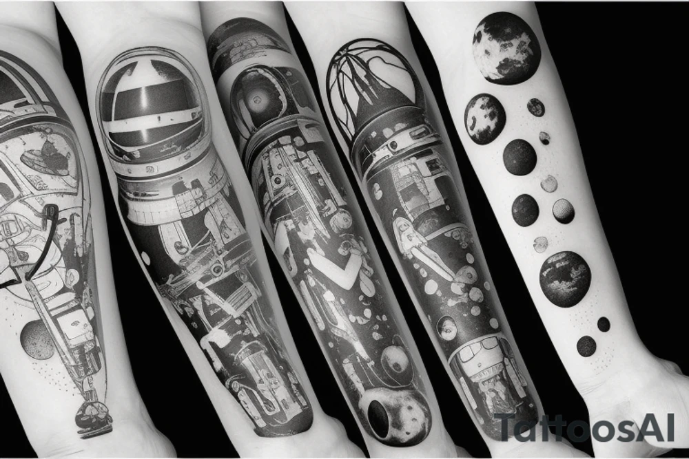 Space exploration tattoo idea