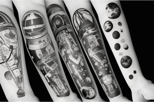 Space exploration tattoo idea